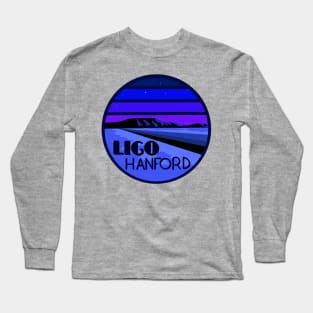 LIGO Hanford - night circle Long Sleeve T-Shirt